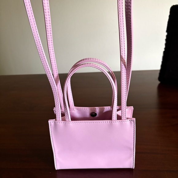 Telfar Small Shopping Bag Shoulder Crossbody Bag Pink Bubblegum - Picture 4 of 16